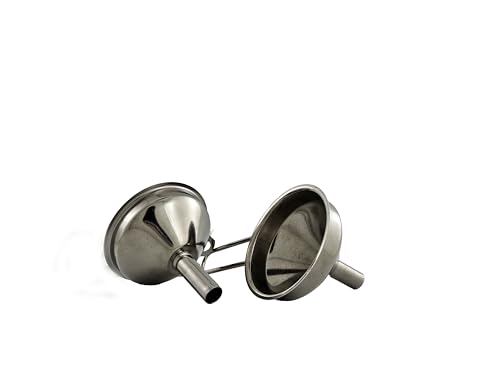 Fox Run Metal Kitchen Funnels, Set of 2 Mini 2" Wide Bottle Funnels, Stainless Steel - size: 2" Set of 2