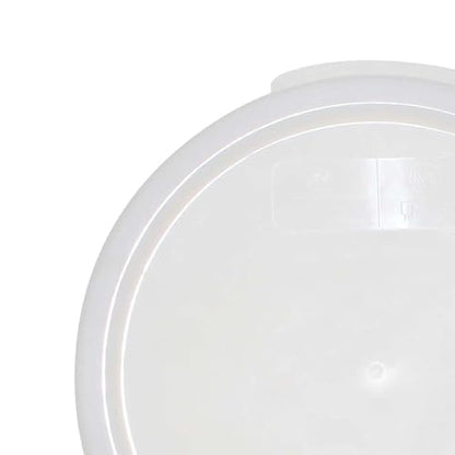 TrueCraftware- 1 Qt. White Round Polypropylene Food Storage Container Lid 1 Piece Replacement Lid for Round Container Meal Prep Kitchen Pantry Commercial Restaurant - size: Lid - Fits 1qt