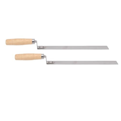 Pssopp 2 Pcs Honey Uncapping Knife, Tools Uncapping Scraper with Wooden Handle for Beekeepers Honey Extraction Tool Beekeeping Equipment 2 Pcs Knife, Stainless Steel
