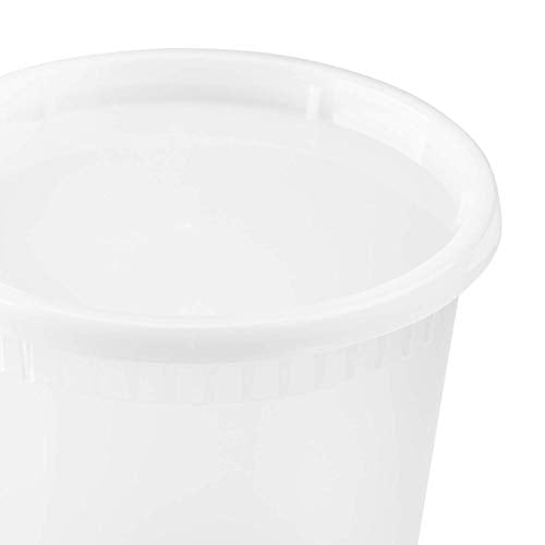 Karat [24oz - 240 ct] Clear PP Injection Molded Round Deli Containers with Lids (FP-IMDC24-PP - color: Clear, size: 24oz