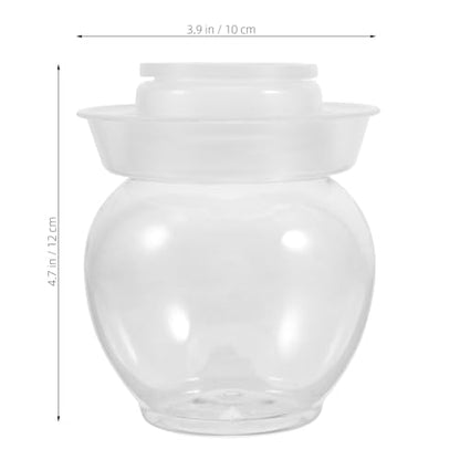 Ciieeo Clear Pet Fermentation Jar with Airtight Water Seal Lid Food-grade Pickle Canning Container for Sauerkraut Wine Brewing Kit Transparent Storage for Home and Restaurant Use