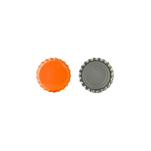 FastRack 288 Oxygen Absorbing Beer Bottle Caps | 26mm Pry-Off Orange Standard Homebrew Bottle Tops for Glass Bottles | PVC-Free Beer Crown Caps for Bottling - color: Orange