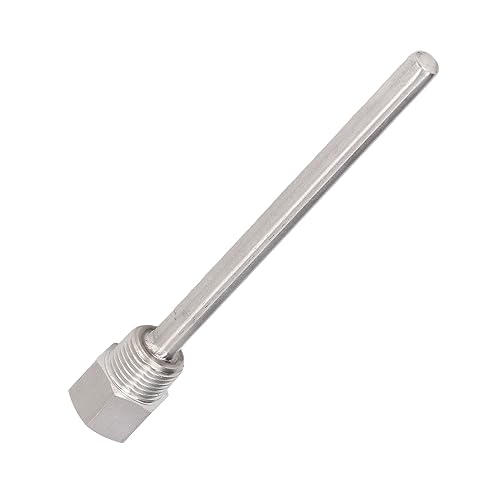 Stainless Steel Thermowell G1/2 Male Thread 6.7 Inch Thermowell Probe Thermometer Sleeve with Durable 304 Stainless Steel for Brew Kettle Temperature Sensor Protection R