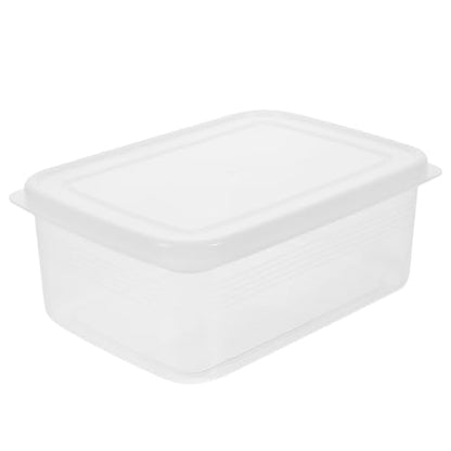 OUNONA Cheese Bread Fresh-keeping Box with Lid 1100ml Food Storage Container Portable Sealed Refrigerator Preservation Box for Kitchen and Lunch Use