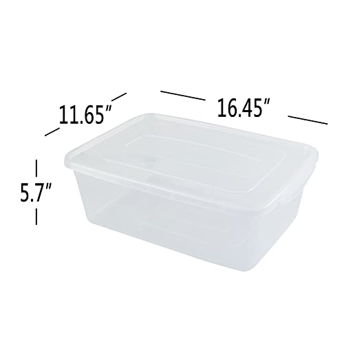 Vababa 2-Pack 16 L Pizza Dough Proofing Box with Lid, Dough Rising Box | Clear Food Pizza Storage Container, Large Capacity, BPA-Free, Dishwasher Safe, for Sourdough, Bread Dough & Pizza Dough