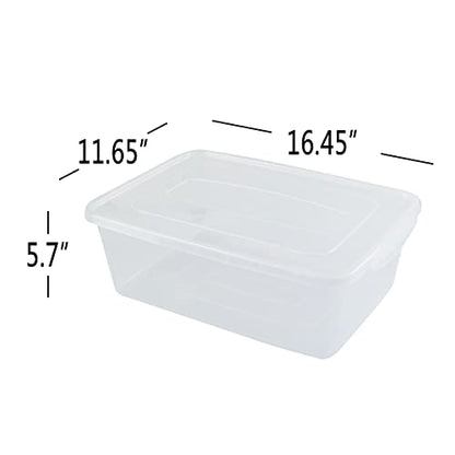 Vababa 2-Pack 16 L Pizza Dough Proofing Box with Lid, Dough Rising Box | Clear Food Pizza Storage Container, Large Capacity, BPA-Free, Dishwasher Safe, for Sourdough, Bread Dough & Pizza Dough