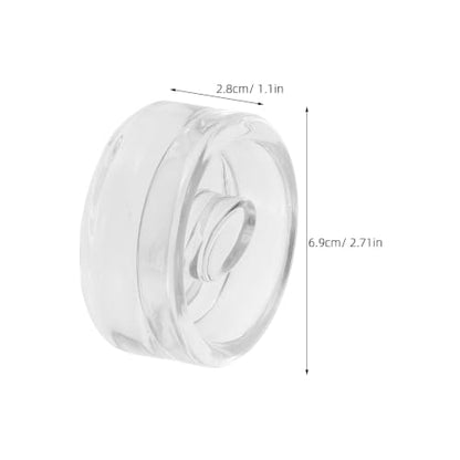 Operitacx 2pcs Glass Fermentation Weights for Wide Mouth Jars, Heavy Glass Fermenting Lids Canning Weights with Easy Grip Handle for Sauerkraut, Kimchi 2.8 inch