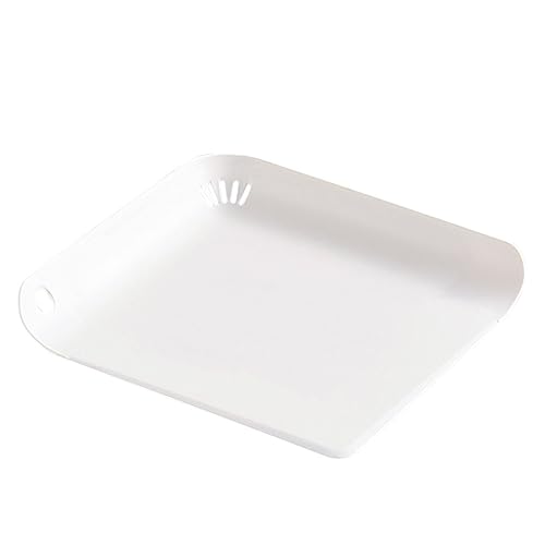 SOLUSTRE Draining Kitchen Board Plastic Dough Board Anti-skid Cutting Board White Kitchen Cutting Boards