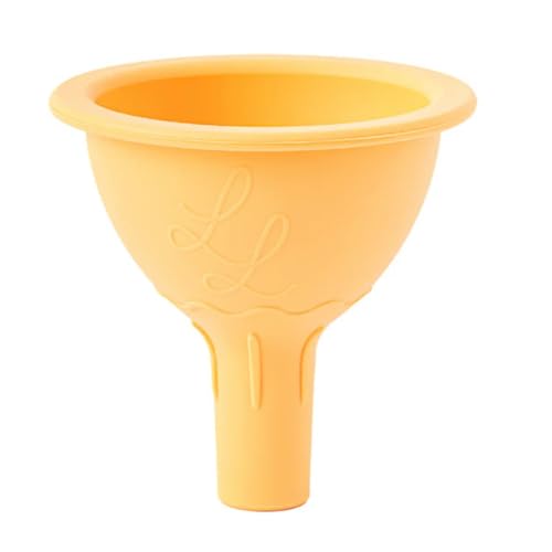 Nontoxic Silicone Funnel - Premium Food Grade - BPA & PFAS Free - Perfect for Baby Food Pouches & Breastmilk Transfer - Easy to Clean and Dishwasher Safe - Peach - color: Peach
