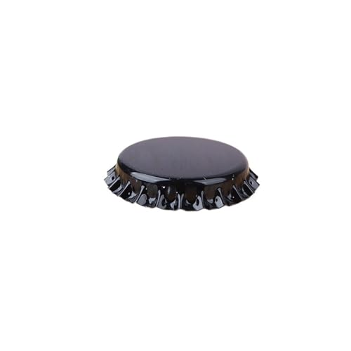 100Pcs Caps Homebrew Beer Caps Craft Beer Bottling Caps Oxygen Absorbing Seal Caps for DIY Home Brewing Beer Tool(Black) - color: Black