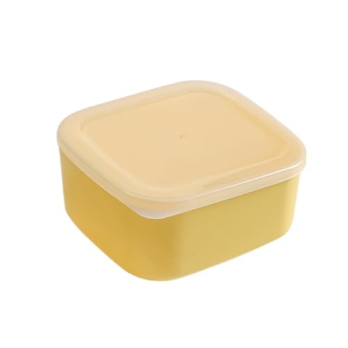 Food Storage Japanese-Style Cheese Slice Fresh-Keeping Storage Box Onion Ginger Garlic Fruit Refrigerator Fresh-Keeping Storage Box Storage Container (Color : Yellow, Size : Small) - size: Small
