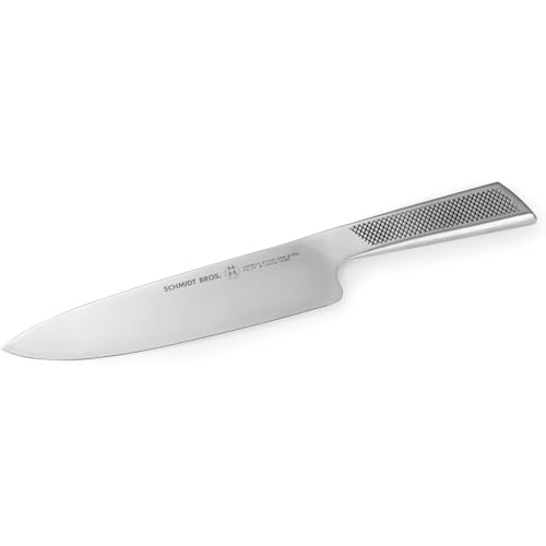 Schmidt Brothers - Gridiron Series - 10-Piece Knife Set, High-Carbon Stainless Steel Cutlery with White Ash Wood Knife Block - color: Gridiron