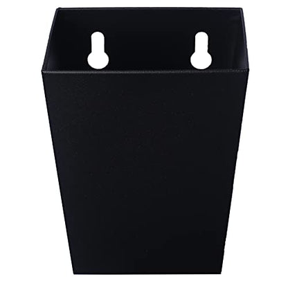 Black Bottle Cap Catcher Wall Mounted Narrow 3-1/2“ Stainless Steel Beer Cap Bucket Screw in Wood Post Fridge - color: Black