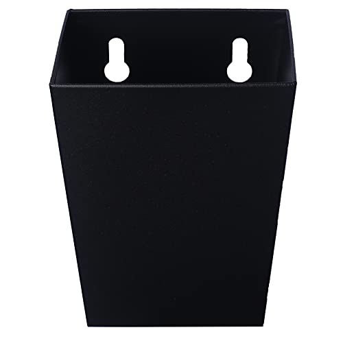 Black Bottle Cap Catcher Wall Mounted Narrow 3-1/2“ Stainless Steel Beer Cap Bucket Screw in Wood Post Fridge - color: Black