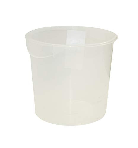 Rubbermaid Commercial Products Plastic Round Food Storage Container, 18 Quart, Clear, High Temperature Range Food Organization/Storage for Wet/Dry Food in Kitchen/Restaurants/Cafeteria - color: Clear, size: 18 Qt.