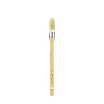 XDT#2918-15 Chalk Paint Brush, Wax Paint Brush Set for Furniture Crafts, Natural Bristle Oval Paint Brushes for All Painting and Waxing, Washable Reusable, No Shedding - size: #15