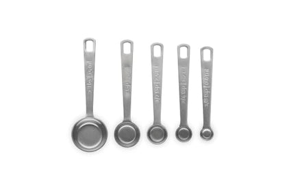Le Creuset Stainless Steel Measuring Spoons, Set of 5 - color: Gold, size: 8 inches, style: Measuring Spoons