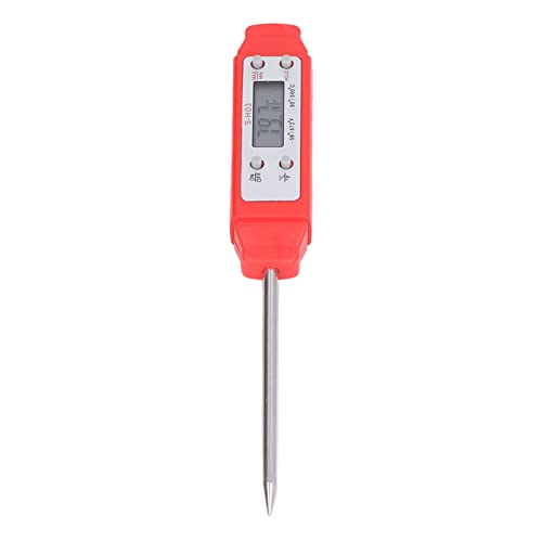 Digital Food Thermometer, Digital Food Thermometer Automatic Calibration Pen High Accuracy Electronic Pocket Thermometer Yellow for Home Use, Multifunctional Accessory (Red) - color: Red