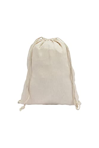 Pack of 25 Ecogreentextiles Cotton Drawstring Bags - (8 x 12 inches) - Reusable Produce Bags – Multipurpose Single Drawstring Muslin Bags for Everyday Use - Natural - color: N A T U R A L, size: 8 x 12 inches