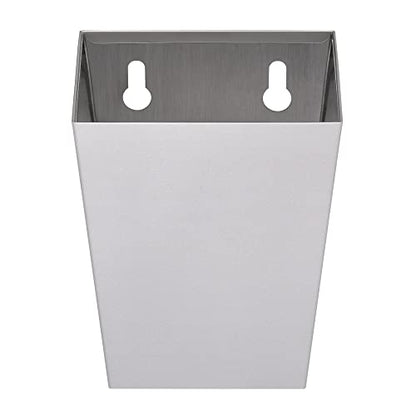 Narrow Beer Bottle Cap Catcher Wall Mounted Matte Silver Stainless Steel Soda Top Bucket for Wooden Cooler Table - color: Silver
