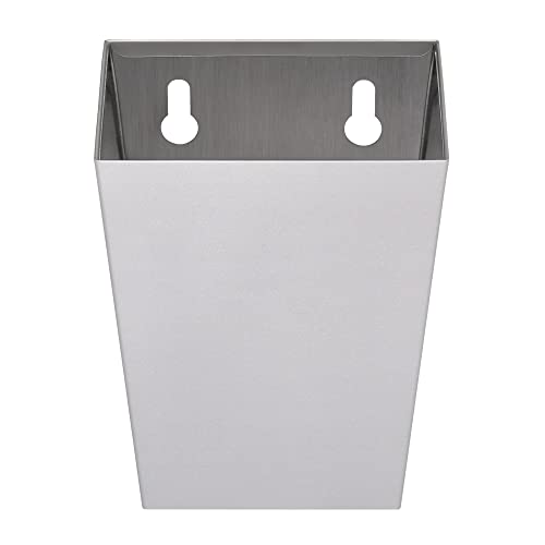 Narrow Beer Bottle Cap Catcher Wall Mounted Matte Silver Stainless Steel Soda Top Bucket for Wooden Cooler Table - color: Silver