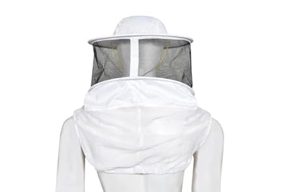 Beekeeping Veil Hat for Beekeepers 360° Protective High Visibility Mesh Breathable Ventilated Design Secure Elastic Fit (BP-106 White-2 Pack Veils) - color: White, size: 2-pack