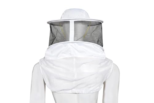 Beekeeping Veil Hat for Beekeepers 360° Protective High Visibility Mesh Breathable Ventilated Design Secure Elastic Fit (BP-106 White-2 Pack Veils) - color: White, size: 2-pack