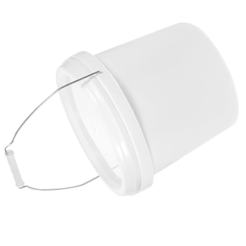 Operitacx Abs Paint Bucket Plastic Paint Container with Lid and Handle White 1 Gallon Easy to Carry Multipurpose Storage Bucket and Pigment for Home Use