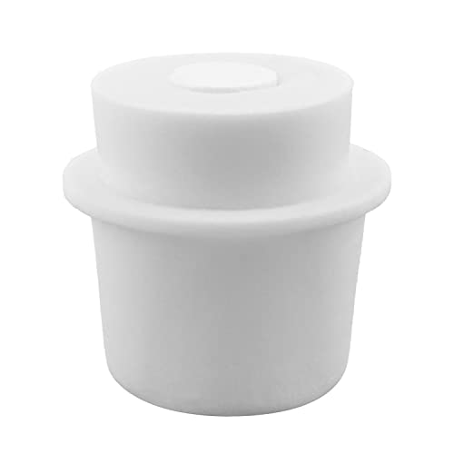 Othmro 1Pcs Drilled Rubber Stopper with Airlock, White Drilled Bungs Stopper with 1.46"-1.61" Hole for Fermentation Use, Homebrewing Beer Kombucha Airlock Stopper