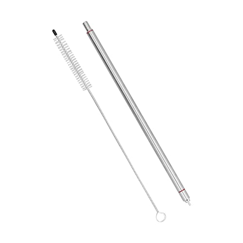 14" Stainless Steel Spring-Loaded Bottle Filler Kit Homebrew Bottle Wine Filling Equipment with Cleaning Brush for Beer, Wine, Kombucha, Home Brewing Making