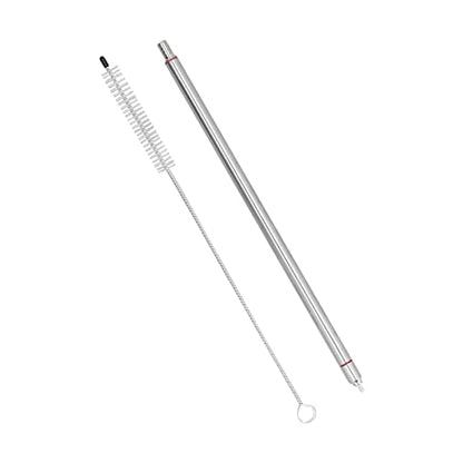 14" Stainless Steel Spring-Loaded Bottle Filler Kit Homebrew Bottle Wine Filling Equipment with Cleaning Brush for Beer, Wine, Kombucha, Home Brewing Making