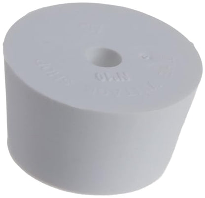 Drilled Rubber Stopper #10 Set of 3 (Pack of 2) - size: #10 (Pack of 2)