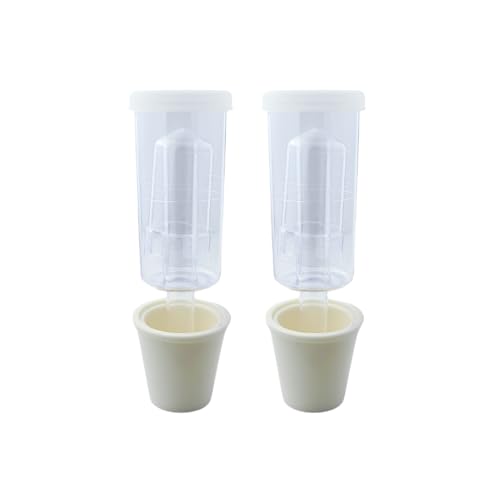 FastRack 3-Piece Airlock Set for Fermentation (Set of 2) | Includes Transparent Airlocks and Drilled Rubber Stoppers – Hydrolocks for Fermenting Beer, Wine, Mead, and More | Fits Carboys & Fermenters
