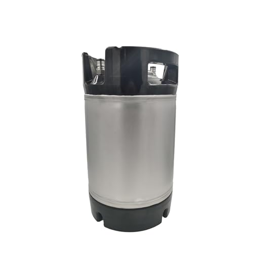 TWELVETAP Beer Keg Corny Tank 304 Stainless Steel Coke Syrup Milk Soda Barrel Rubber Handle Bucket Ball Lock Cornelius Style(2.5gal) - color: 2.5gal