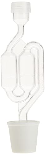 FastRack Glass Wine Fermenter Includes Airlock, 1 gallon Capacity, clear (B00BEYREIW), 1 Count (Pack of 1) and Twin Bubble Airlock and Carboy Bung (Pack of 2)