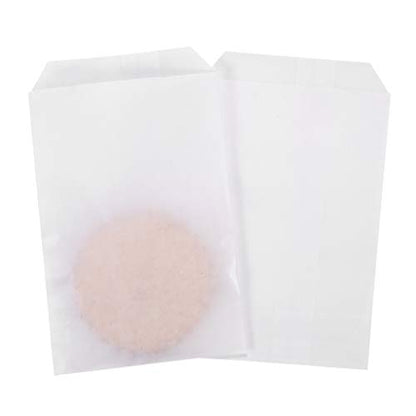 Quotidian White Glassine Paper Bags 4" x 6" (10 x 15.2cm), Pack of 100 Semi-Transparent Wax-Free Paper Treat Bags, Cookie Sleeves for Bakery, Party Favors, Handmade Soap, Seeds, Small Gifts - size: 4 x 6 Inch