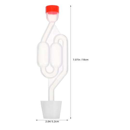 Fermentation Airlocks to Prevent Gas Backflow 2 Sets S-shaped with #6 Silicone Wine Stoppers, Brewing Airlocks and Monitor Fermentation Process for Home Brewing and Pickling
