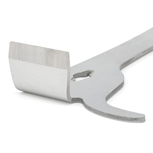 KINGLAKE Beekeepers Polished Stainless Steel Hive Scraper Tool Beekeeping Equipment Tool Silver - color: Silver