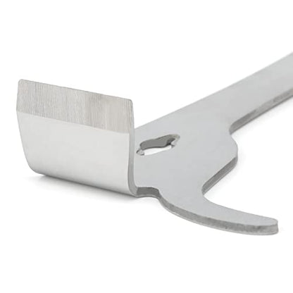 KINGLAKE Beekeepers Polished Stainless Steel Hive Scraper Tool Beekeeping Equipment Tool Silver - color: Silver