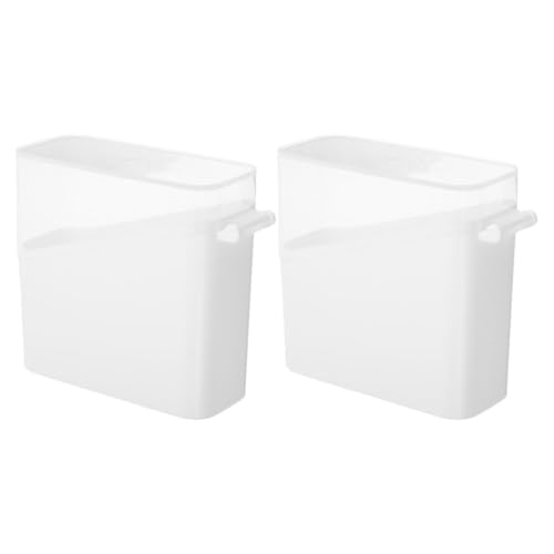 2pcs Cheese Keeper Containers with Lids Reusable Fridge Cheese Storage Boxes and Tea Bag Organization White Kitchen Food Storage Boxes for Refrigerator