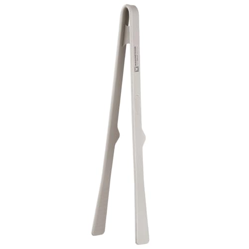 Wagensteiger Light Gray Silicone Tongs : Easy grip Design with Heat Resistant, Non-stick Cookware Safe, BBQ Grill Tool for Flipping Grabbing Serving, Lightweight Structure (11.42 inch Long) - size: 11.42 inch Long