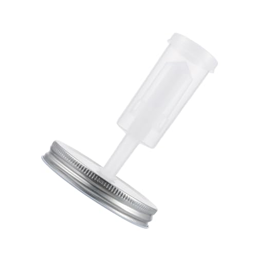 Garneck Fermenter Jar Lids Kit for 87mm Wide Mouth Mason Jars, 1 Lid with Airlock Fermentation Tool, Food-grade Sturdy Material for Home Pickling and Sourdough Starter Random Color