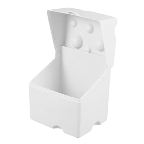 Hemoton Airtight Plastic Cheese Storage Box with Flip Lid 1pcs White Abs Refrigerator Cheese Saver Container for Fridge Food Organization