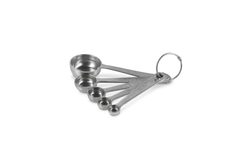 Le Creuset Stainless Steel Measuring Spoons, Set of 5 - color: Gold, size: 8 inches, style: Measuring Spoons