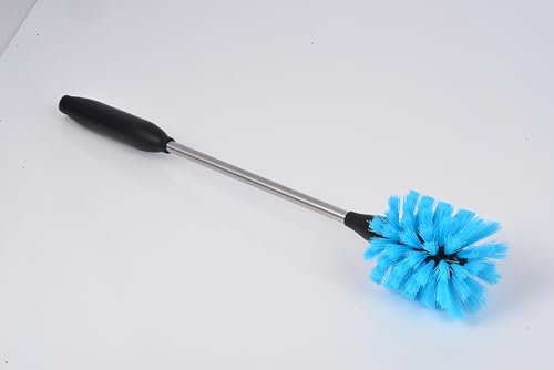 5 Pack Bottle Cleaner Brush, 15 Inches Stainless Steel Long Handle Baby Bottle Scrub Cleaning Brushes with Straw Cleaner Brush for Sports Water Bottle, Cups, Coffee Mugs, Glasswares - color: 5pcs/Blue