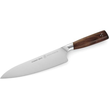 Schmidt Brothers - Delta Series - 7-Piece Walnut Knife Set, High-Carbon Stainless Steel Cutlery with Natural Walnut Knife Block - color: Delta