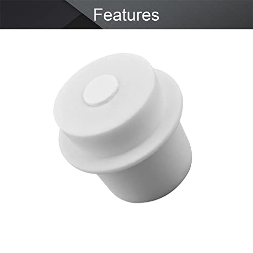 Othmro 1Pcs Drilled Rubber Stopper with Airlock, White Drilled Bungs Stopper with 1.3"-1.42" Hole for Fermentation Use, Homebrewing Beer Kombucha Airlock Stopper