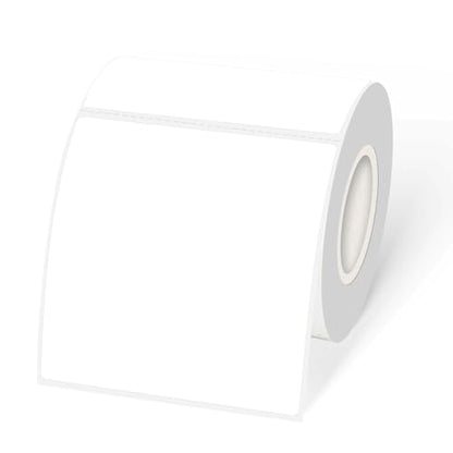 Square Thermal Labels Printer Stickers- 3" x 3", White Self-Adhesive Square Direct Thermal Labels Stickers, Waterproof/Perforation Line Design- 200 Sheets - color: White, size: Square 3'' X 3''