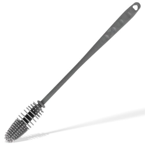 10.62" Gray Cup Cleaner Brush – Long Handle for Water Bottles, Thermos, Sports Bottles, and Narrow Containers