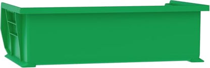 Akro-Mils 30255 AkroBins Plastic Storage Bins, Space-Saving Stackable Bins for Garage, Pantry, Craft Organization, 11" x 16" x 5", Green, 6-Pack - color: Green